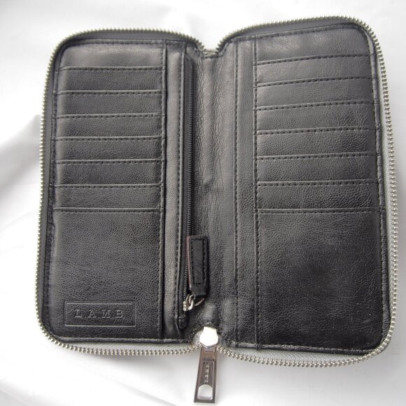 L.A.M.B. Gray Full Zip Wallet, Y2K, Vintage, Gwen Stefani - Picture 4 of 16